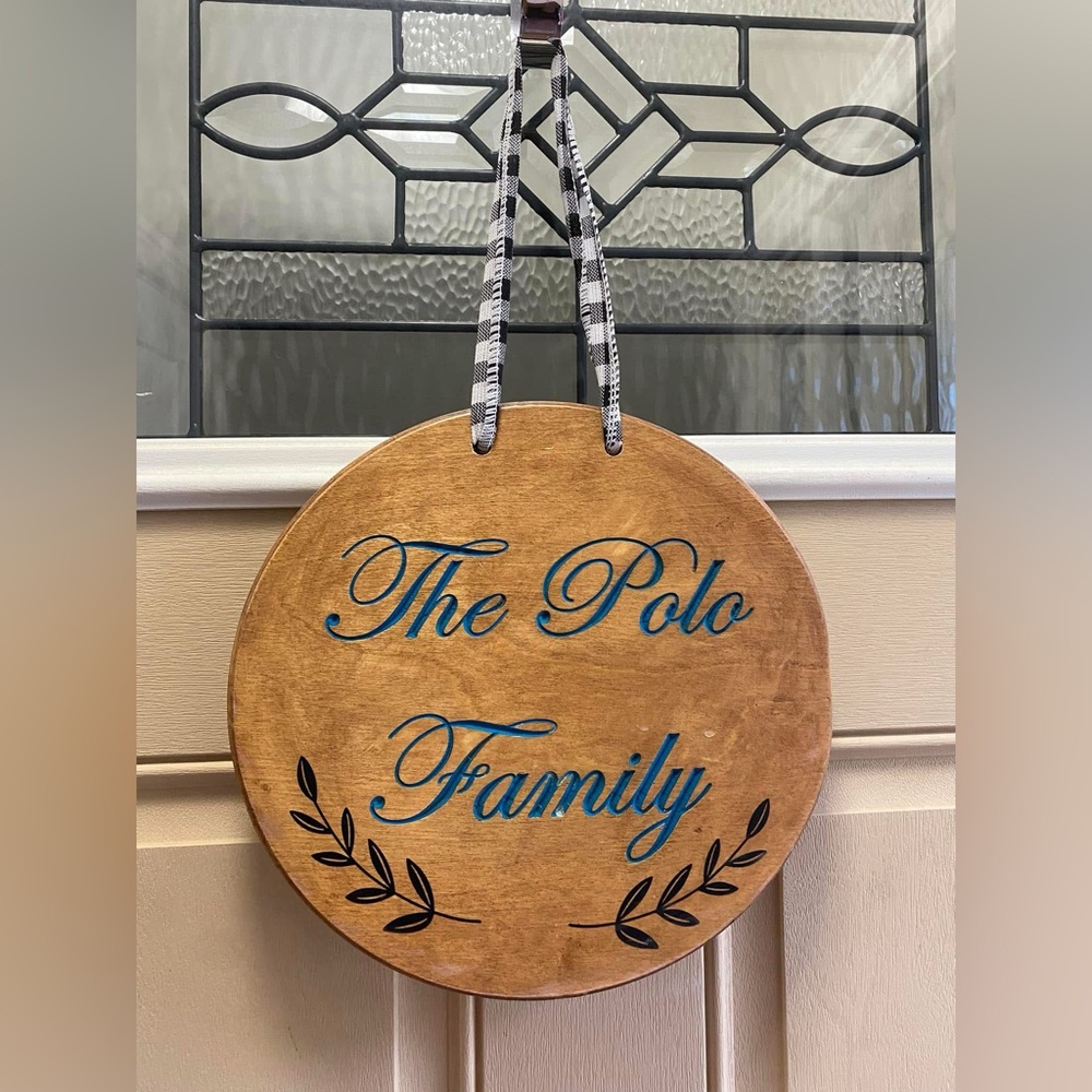 Custom Welcome Wood Door Sign